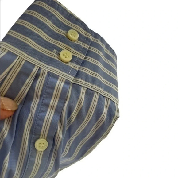SAILORCORE Blue Stripe Thomas Mason London Shirtmaker For JCrew 8 - Picture 6 of 7